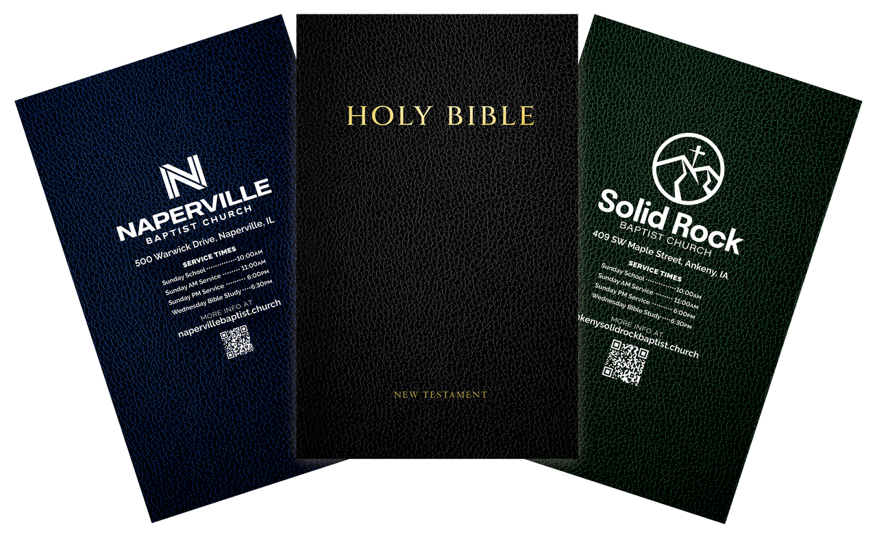 Sample custom New Testament covers